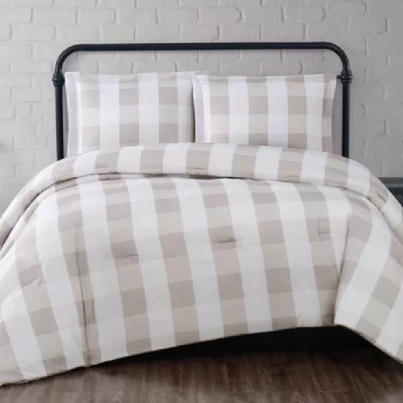 NWT Truly soft 3pc. Buffalo plaid queen duvet set - Picture 1 of 4